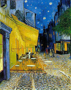 "The Café Terrace on the Place du Forum, Arles, at Night" September 1888 - Vincent van Gogh
