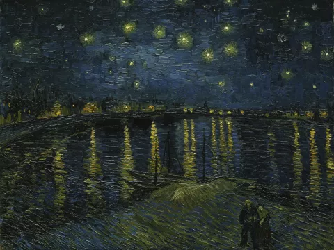 Starry Night Over the Rhône Arles 1888. Van Gogh Arles. Musée d'Orsay, Paris